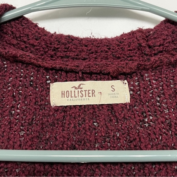COPY - Hollister Burgundy Open-Front Cardigan - Picture 2 of 3